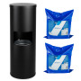 Distributeur au sol en acier inoxydable + 2000 lingettes désinfectantes multi-usages