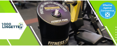 Lingettes désinfectantes pour salles de sport. Protocole Gymclean.